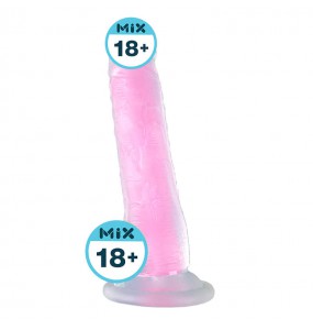 MizzZee - Transparent Pink Luminous Manual Dildo (L:22.5cm - D:4cm)